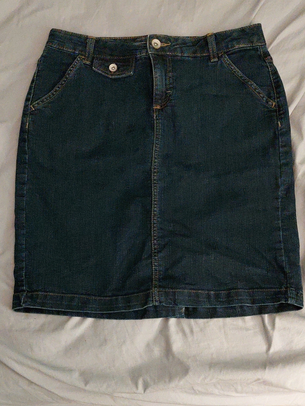 Merona Dark Blue Denim Pencil Skirt